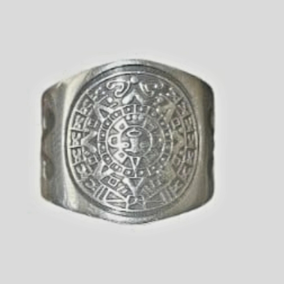 Authentic 925 Vintage Signed Mexico Sterling Silver Ring size 7 - Picture 6 of 6